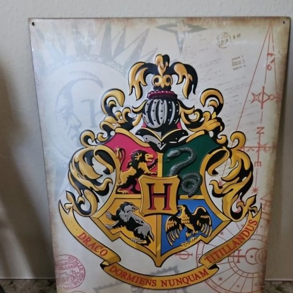 Metal Harry Potter Hogwarts Crest Wall Sign